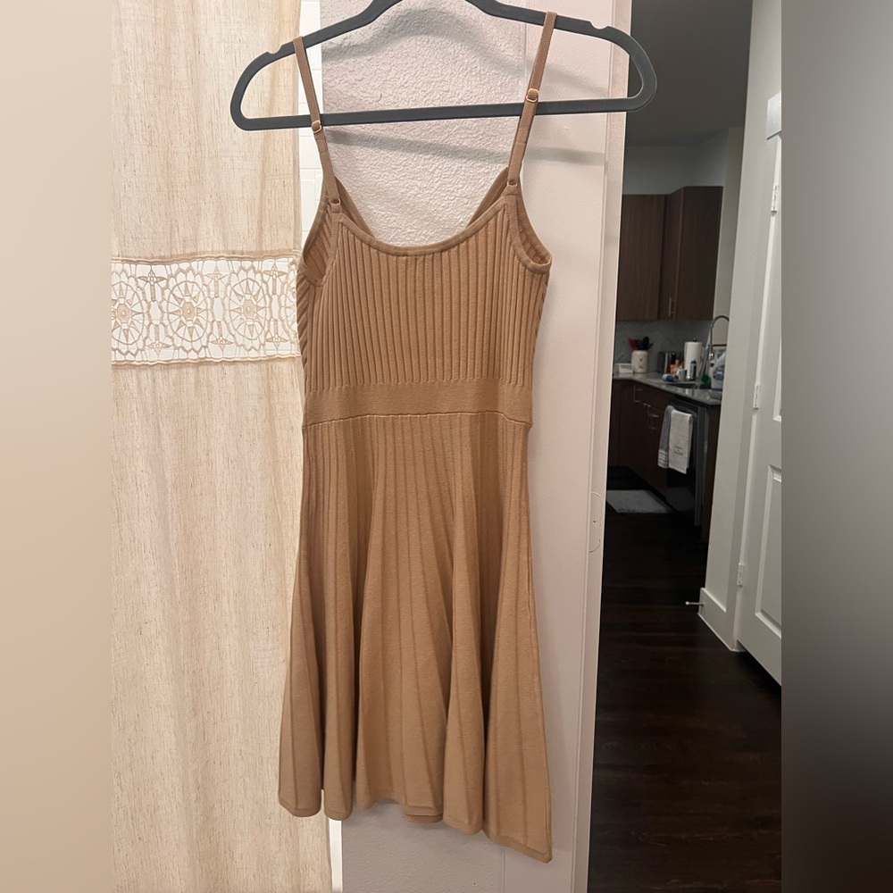Express Tan Ribbed Dress - Picture 5 of 5